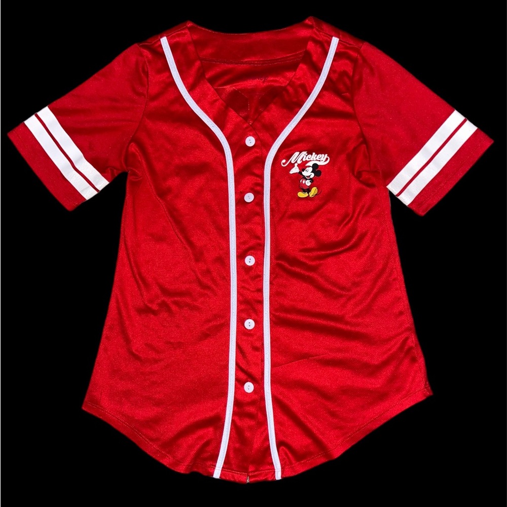 Red Mickey Mouse Baseball Top